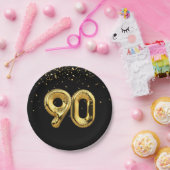 金箔90風船及び紙吹雪紙プレート ペーパープレート (パーティー)