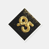 金箔95バルーンと紙吹雪ナプキン スタンダードカクテルナプキン (角)