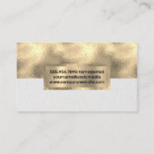 金箔 | キャンバスの白いテクスチャ 名刺 (裏面)