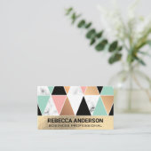 金箔 |ジオメトモダンリパターン大理石 名刺 (スタンド正面)