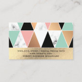 金箔 |ジオメトモダンリパターン大理石 名刺 (裏面)