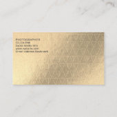 金箔 |ファッショナブルなラックス三角形パターン 名刺 (裏面)