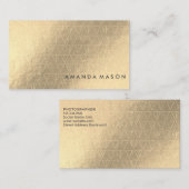 金箔 |ファッショナブルなラックス三角形パターン 名刺 (正面/裏面)