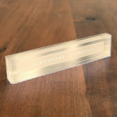 金箔 |ラグジュアリープロフェッショナル モダン デスクネームプレート (側面)