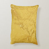 金箔:光沢のある抽象芸術テクスチャ アクセントクッション (裏面(縦))