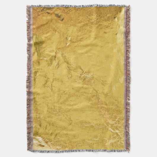 金箔:光沢のある抽象芸術テクスチャ スローブランケット (正面縦)