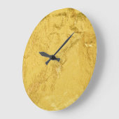 金箔：光沢のある抽象芸術テクスチャ ラージ壁時計 (傾斜)