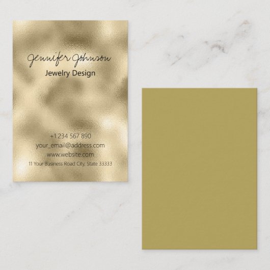 金箔 名刺 (正面/裏面)