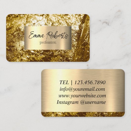 金箔 名刺 (正面/裏面)