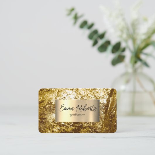 金箔 名刺 (スタンド正面)