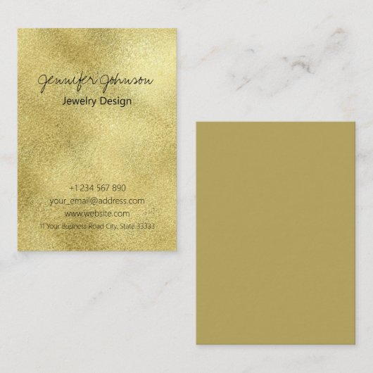 金箔 名刺 (正面/裏面)