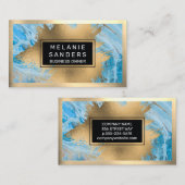 金箔 |大理石（青） 名刺 (正面/裏面)