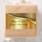 金箔、新年おめでとうエレガント ラベル (インサイチュ)