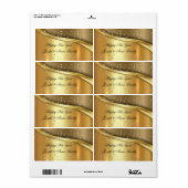 金箔、新年おめでとうエレガント ラベル (フルシート)