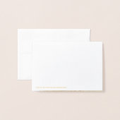 金箔 |結婚式の日写真の両親へ 箔カード (裏面封筒付き)