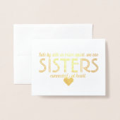 金箔 | 花嫁おもしろいのメイドまたはメイド・オブ・オーナー（花嫁付き添い人） 箔カード (封筒付き正面)