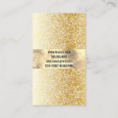 金箔 |金ゴールド抽象芸術テクスチャの背景 名刺 (裏面)
