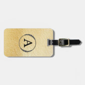 *~*金箔+黒モフェイクノグラムダイヤモンドきらきら光る版 ラゲッジタグ (正面横)