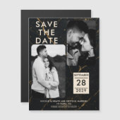 金箔 midnight 大理石 黒と金 保存日付 (正面/裏面)