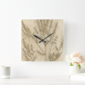 金箔II スクエア壁時計 (ホーム)