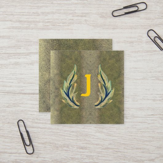 金箔J スクエア名刺 (正面/裏面インサイチュ)