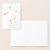 金箔LIBRA〔占星術の〕十二宮図星座 箔カード (ディスプレー)