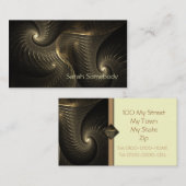 金糸の螺線形のフラクタルの芸術 名刺 (正面/裏面)