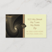 金糸の螺線形のフラクタルの芸術 名刺 (裏面)