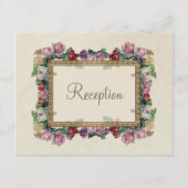 金糸の錦織ダマスク・フラワーのフォーマルな招待状 エンクロージャーカード (裏面)