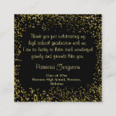 金紙吹雪、乳鉢、免状の卒業 エンクロージャーカード (裏面)