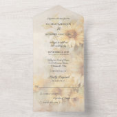 金素朴のヒマワリ オールインワン招待状 (内側)