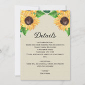 金素朴のヒマワ結婚の詳細 招待状 (正面)