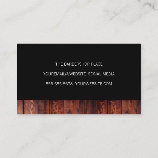 金素朴の鞘の櫛で黒い木 名刺 (裏面)