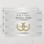 金素朴の馬蹄銀Wht HリハーサルDin 招待状 (正面/裏面)