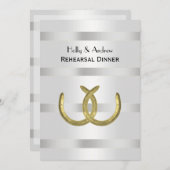 金素朴の馬蹄銀Wht VリハーサルDin 招待状 (正面/裏面)