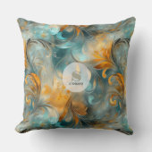 金素朴属ペイズリー抽象芸術-ヴィンテージインスパイア- クッション (正面)