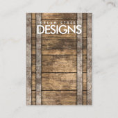 金素朴属木製イヤリング表示カード 名刺 (正面)