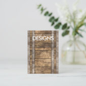 金素朴属木製イヤリング表示カード 名刺 (スタンド正面)