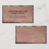 金素朴属縁ど |古いテクスチャ 名刺 (正面/裏面)