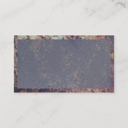 金素朴属縁ど |古い青のテクスチャ 名刺 (裏面)