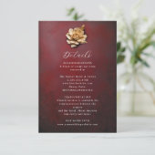 金素朴属花結婚詳細カード エンクロージャーカード (スタンド正面)