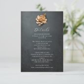 金素朴属花結婚詳細カード エンクロージャーカード (スタンド正面)