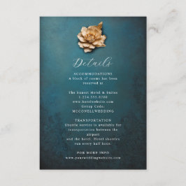 金素朴属花結婚詳細カード エンクロージャーカード