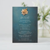 金素朴属花結婚詳細カード エンクロージャーカード (スタンド正面)