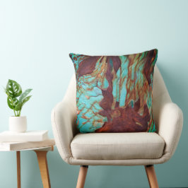 金素朴属錆絵を描効。工業芸術 クッション