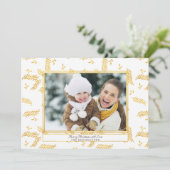 金素朴箔ブランチのクリスマスフォト シーズンカード (スタンド正面)