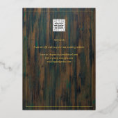 金素朴箔文字ウッドルック結婚スエレガント 箔招待状 (裏面)