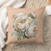 金素朴金と赤面牡丹の桃の枕 クッション (ブランケット)