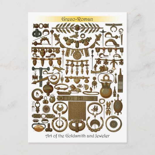 金細工師と宝石商の芸術(グレコ・ローマ) ポストカード (正面)
