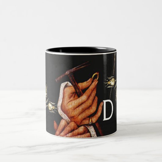 金細工師、金大切細工師、金ゴールドジュエリー芸術 ツートーンマグカップ (中央)